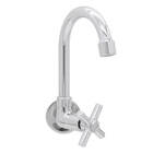 Torneira Para Lavatório Bica Móvel Parede Cruzeta Arredondada