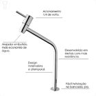 Torneira Para Lavatório De Banca 1/4 De Volta Com Bica Alta D