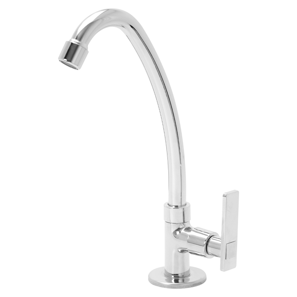 Torneira Para Lavatório De Mesa Bica Alta 1/4 De Volta Abs