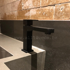 Torneira Para Lavatório Preto Bica Baixa Água Fria Linha Bout