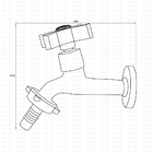 Torneira Para Máquina De Lavar Cruzeta Quadrada 9906