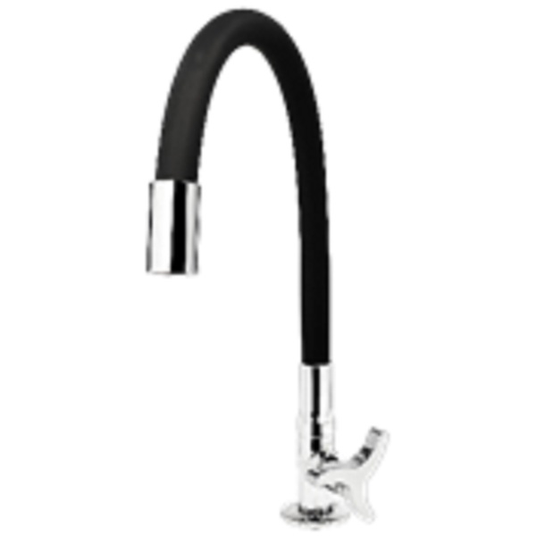 Torneira para Mesa de Cozinha Bica Alta Cromada e Preta Color
