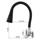 Torneira para Mesa de Cozinha Bica Alta Preta Colors Flex Con