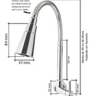 Torneira para Parede de Cozinha Bica Alta Cromada Gourmet  Co