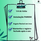 Torneira para Parede de Cozinha Bica Alta Cromado c62 Tidra