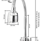 Torneira para Parede de Cozinha Bica Alta Cromado c70 Tidra