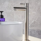 Torneira para pia Bica Alta Banheiro 1/4 De Volta Aço inox Es