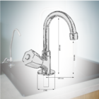 Torneira Para Pia De Banheiro Bica Alta Cromada 1195