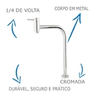 Torneira Para Pia De Banheiro Slim Link 3050 Bica Alta Cromad