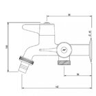 Torneira Para Tanque E Máquina De Lavar Abs 1/4 De Volta Dn15