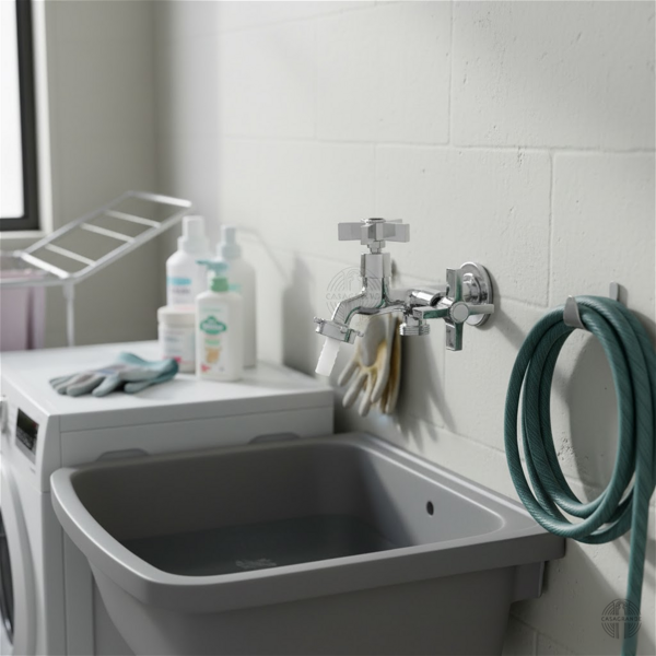 Torneira para Tanque e Máquina de Lavar - Volante Quadrado, 2