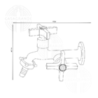 Torneira para Tanque e Máquina de Lavar - Volante Quadrado, 2