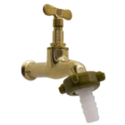 Torneira Para Tanque Ou Jardim C/bucha 1130 Metal Amarelo Cas