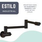 Torneira Parede Articulável Gourmet Cozinha Extensível Flexív