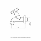 Torneira Parede Banheiro - Única