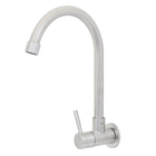 Torneira para Parede de Cozinha Bica Alta Escovada Steel Stoc