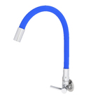 Torneira para Parede de Cozinha Bica Alta Cromada e Azul Colors Flex Delinia