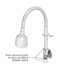 Torneira para Parede de Cozinha Bica Alta Cromada Gourmet Flex Delinia