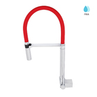 Torneira para Parede de Cozinha Bica Alta Cromado e Vermelho Doc Docol