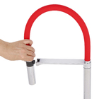 Torneira para Parede de Cozinha Bica Alta Cromado e Vermelho Doc Docol