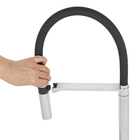 Torneira para Parede de Cozinha Bica Alta Cromado e Preto Doc Docol