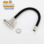 Torneira Parede Cozinha ou Área de Serviço Flexível Aço Inox