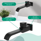 Torneira Parede de Latão com Estilo Industrial Quadrada em Pr