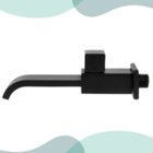 Torneira Parede de Latão com Estilo Industrial Quadrada em Pr