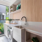 Torneira Parede Flexível Aço Inox Escovado Saída Dupla 1/2 Má