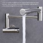 Torneira Parede Gourmet em Metal Articulavel Dobravel Flexive