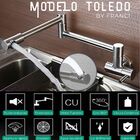 Torneira Parede Gourmet em Metal Articulavel Dobravel Flexive