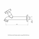 Torneira Parede Jardim Longa - Única