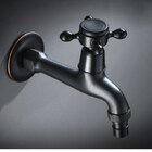 Torneira Parede Jardim Vintage Retrô Preto