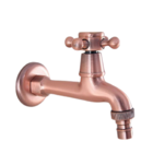 Torneira Parede Jardim Vintage Retrô Vermelho Cobre 60143V