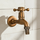 Torneira Parede Jardim Vintage Retrô Vermelho Cobre 60143V