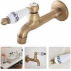 Torneira Parede para Banheiro Lavabo em Latão Cor Bronze Prov