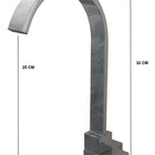 Torneira Parede Quadrada Bica Móvel Metal Cromada Luxo 1/4 V
