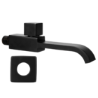 Torneira Parede Quadrada preta Estilo Industrial para Banheir