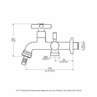 Torneira Parede Tanque / Máquina - Slim Cross