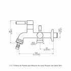 Torneira Parede Tanque/máquina - Slim