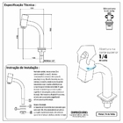 Torneira Pia Banheiro Bancada Quadrada Cobre Fosco Luxo