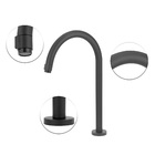 Torneira para Pia de Banheiro Bica Alta Preta Tube Redonda Stoc