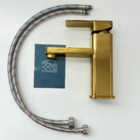 Torneira Pia Banheiro Dourada Bica Baixa Monocomando Misturad