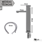 Torneira Pia Banheiro Lavabo Luxo Monocomando Bica Alta Black