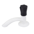 Torneira para Pia de Banheiro Bica Baixa Branco e Preto Plastilit