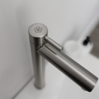 Torneira Pia Banheiro Robusta Alta Monocomando Prata Escovado