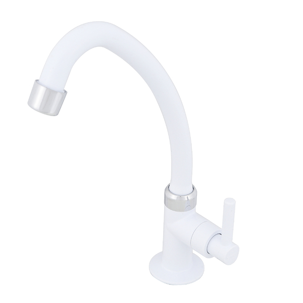 Torneira para Pia de Cozinha Bica Alta Branca Lagune Viqua