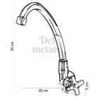Torneira Pia Cozinha Alta Branco