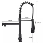 Torneira Pia Cozinha Bancada Gourmet 2 Jatos Preto Mate