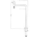 Torneira para Pia de Cozinha Bica Alta 90° Escovada Eiffel Delinia